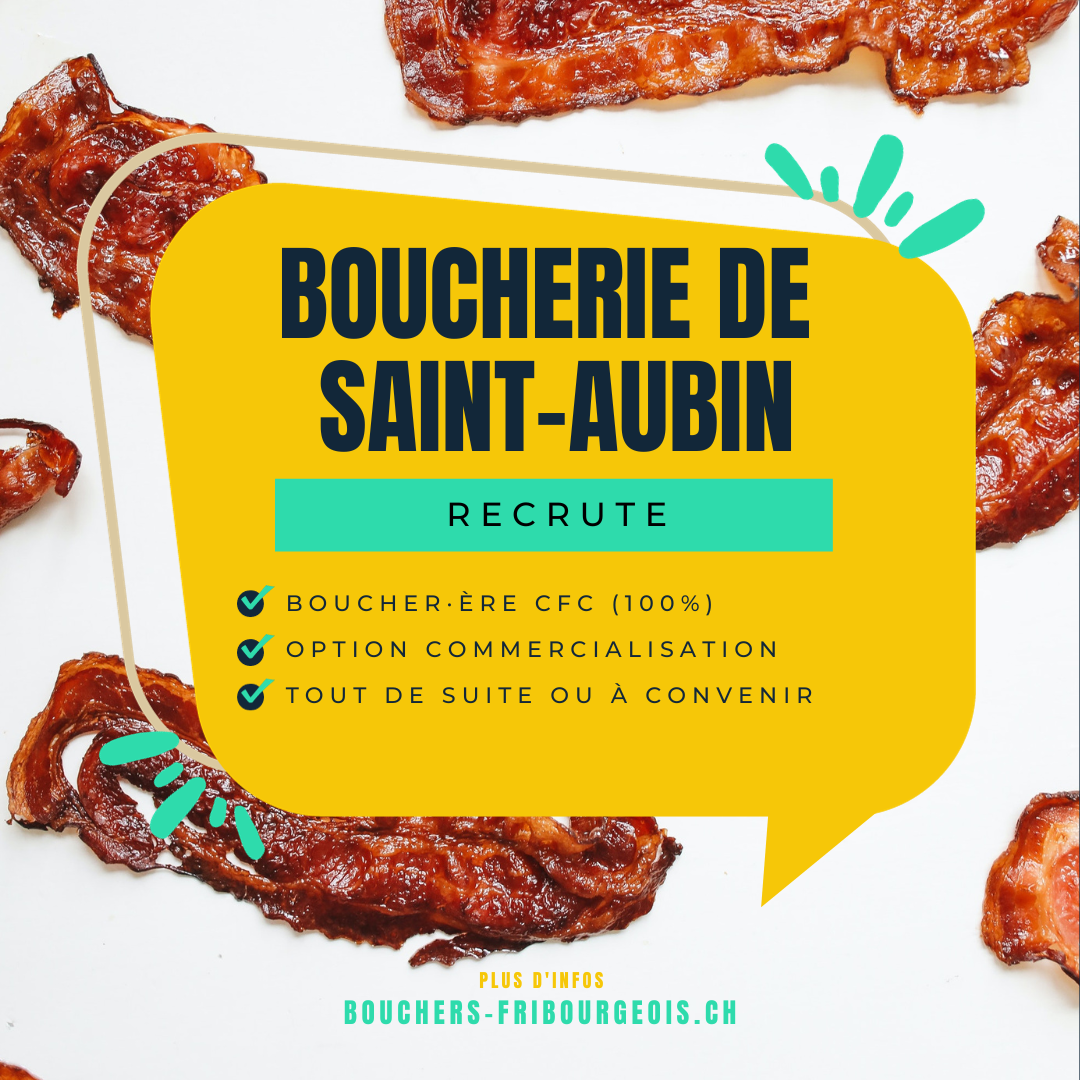 Image La boucherie de Saint-Aubin est à la recherche d'un·e boucher·ère à 100%