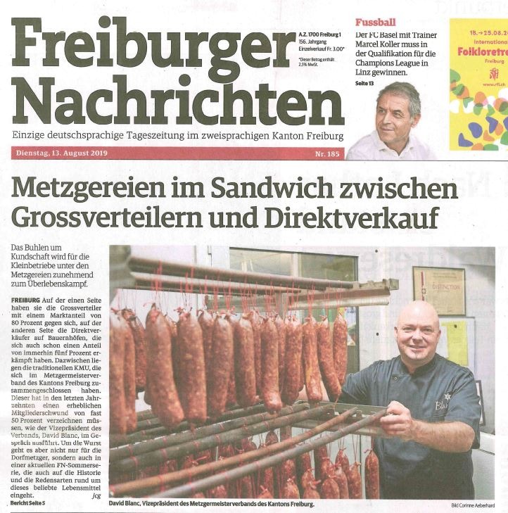 Image David Blanc in den Freiburger Nachrichten